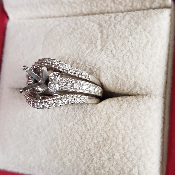 Engagement & wedding band. - Picture 2 of 3